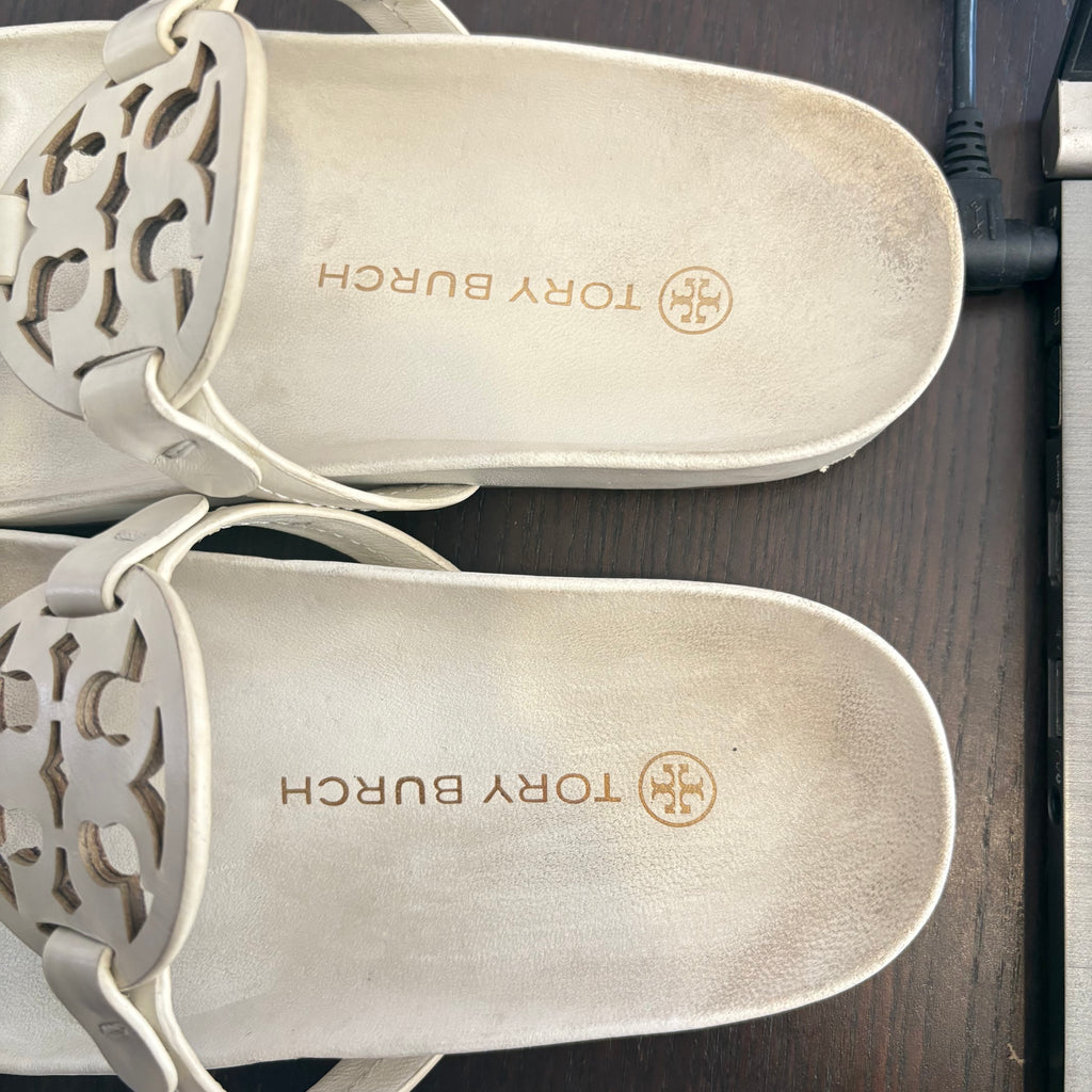 Tory Burch Ivory Miller Cloud Sandals | Pre Loved |