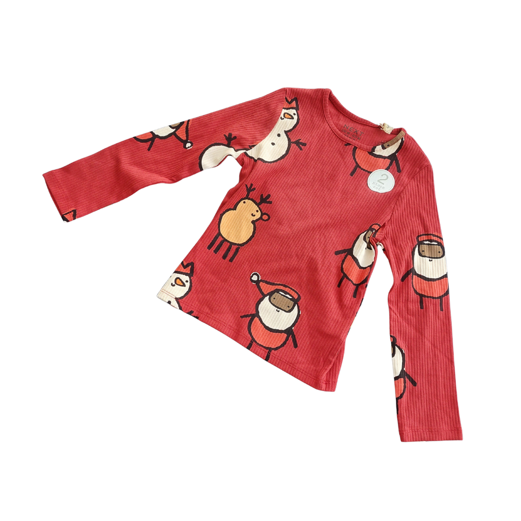Next Red Ribbed Christmas Set (4-5 Years) | Brand New |