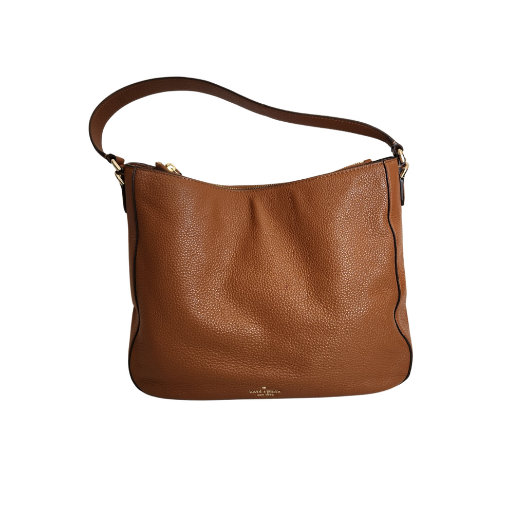 Kate Spade Tan Pebbled Leather Shoulder Bag | Pre Loved |
