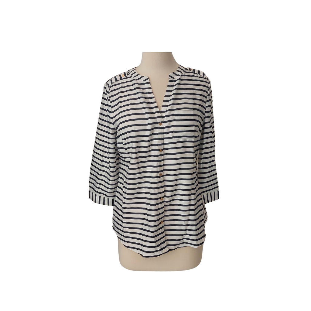 The Limited White & Black Striped Top | Gently used |