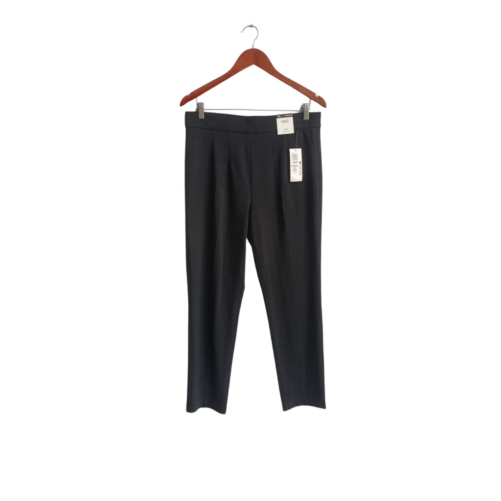 M&S Charcoal Grey High Rise Pants | Brand New |