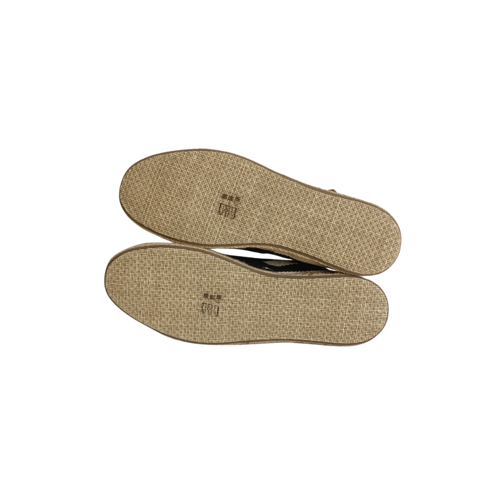 TOMS Black Stripe Classic Slip On Canvas Espadrilles | Brand New |