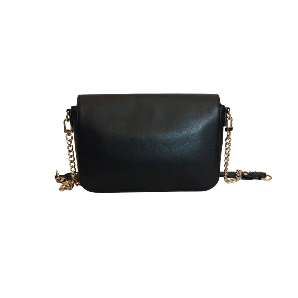Tory Burch Black Leather 'ISABELLA' Clutch | Pre Loved |