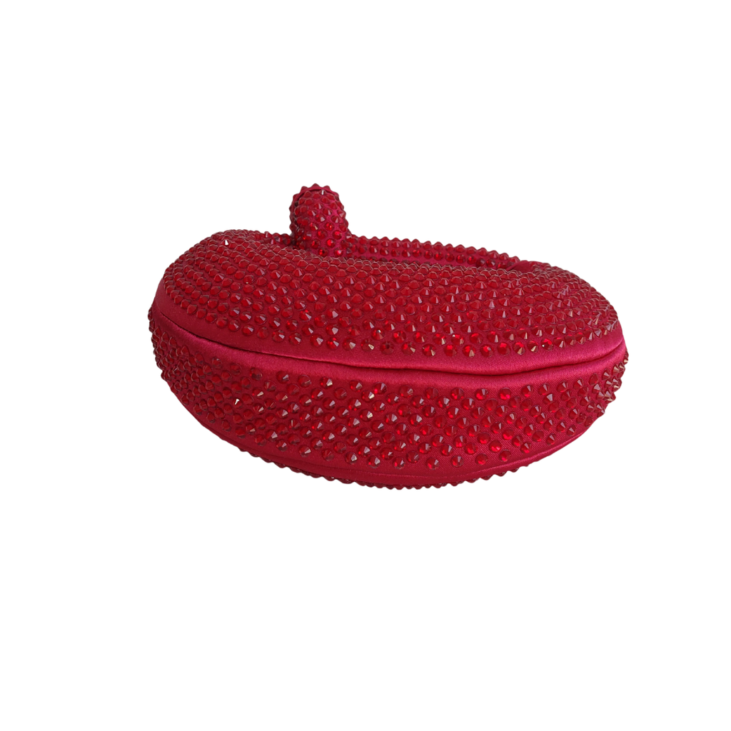 JW PEI Red Abacus Artificial Crystal Mini Top Handle Bag | Gently Used |