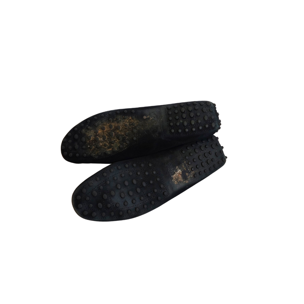 Tod's Black Suede Gommino Driving Loafers | Pre Loved |