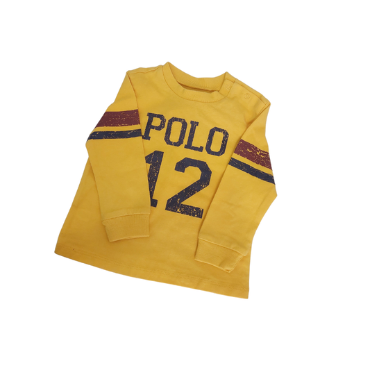 Ralph Lauren Yellow 100% Cotton Shirt (12 Months) | Brand New |