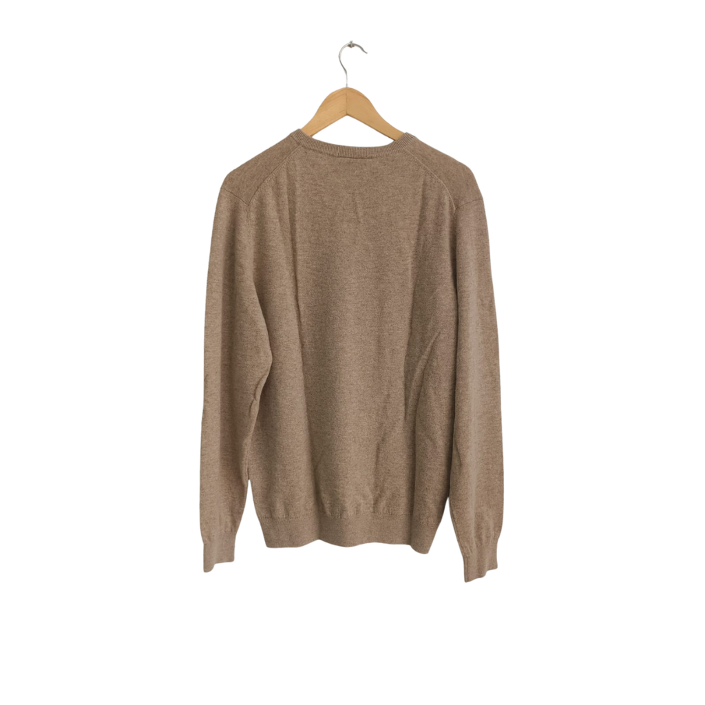 Rodd & Gunn Taupe Wesley V-Neck Knit Sweater | Brand New |