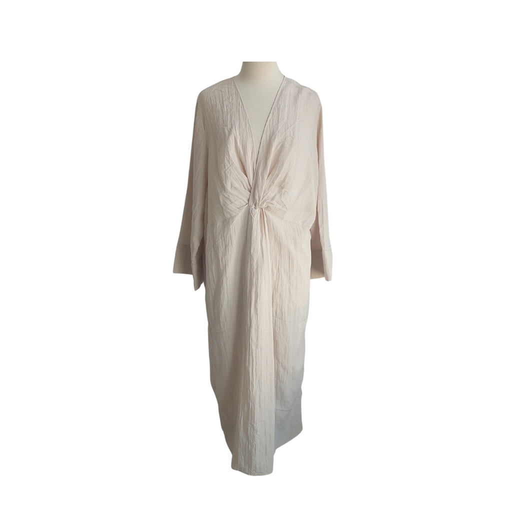 H&M Beige Front Open Maxi Dress | Brand New |