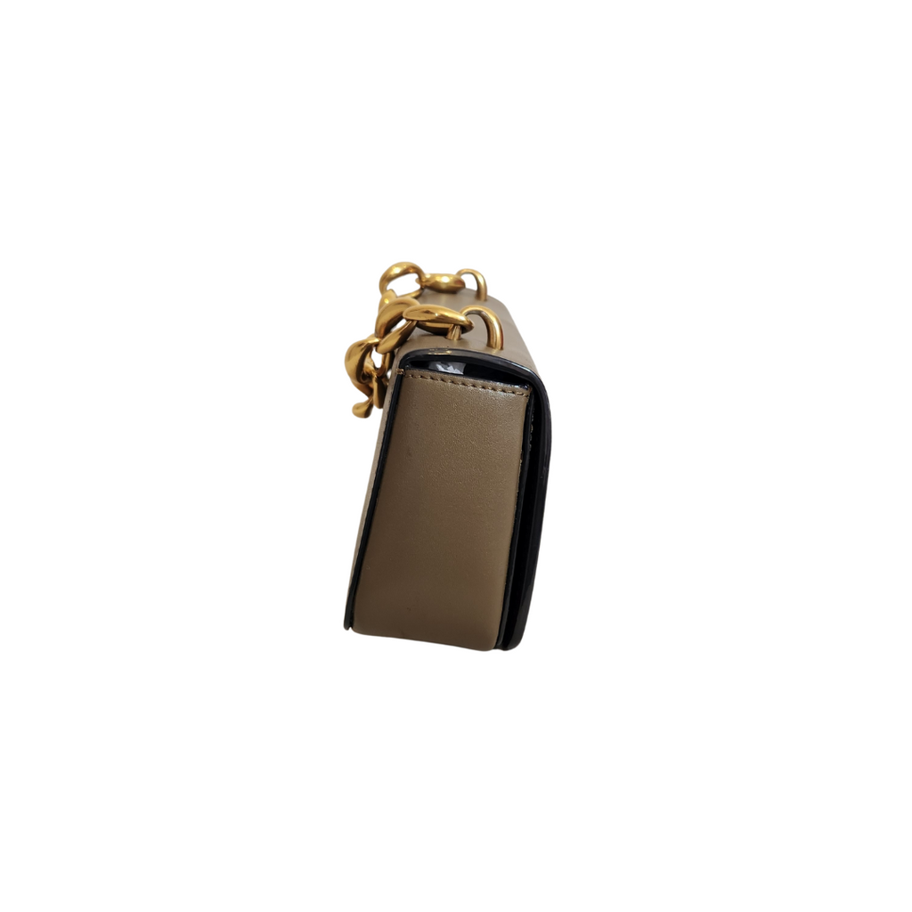 Charles & Keith Olive Leatherette Mini Shoulder Bag | Pre Loved |