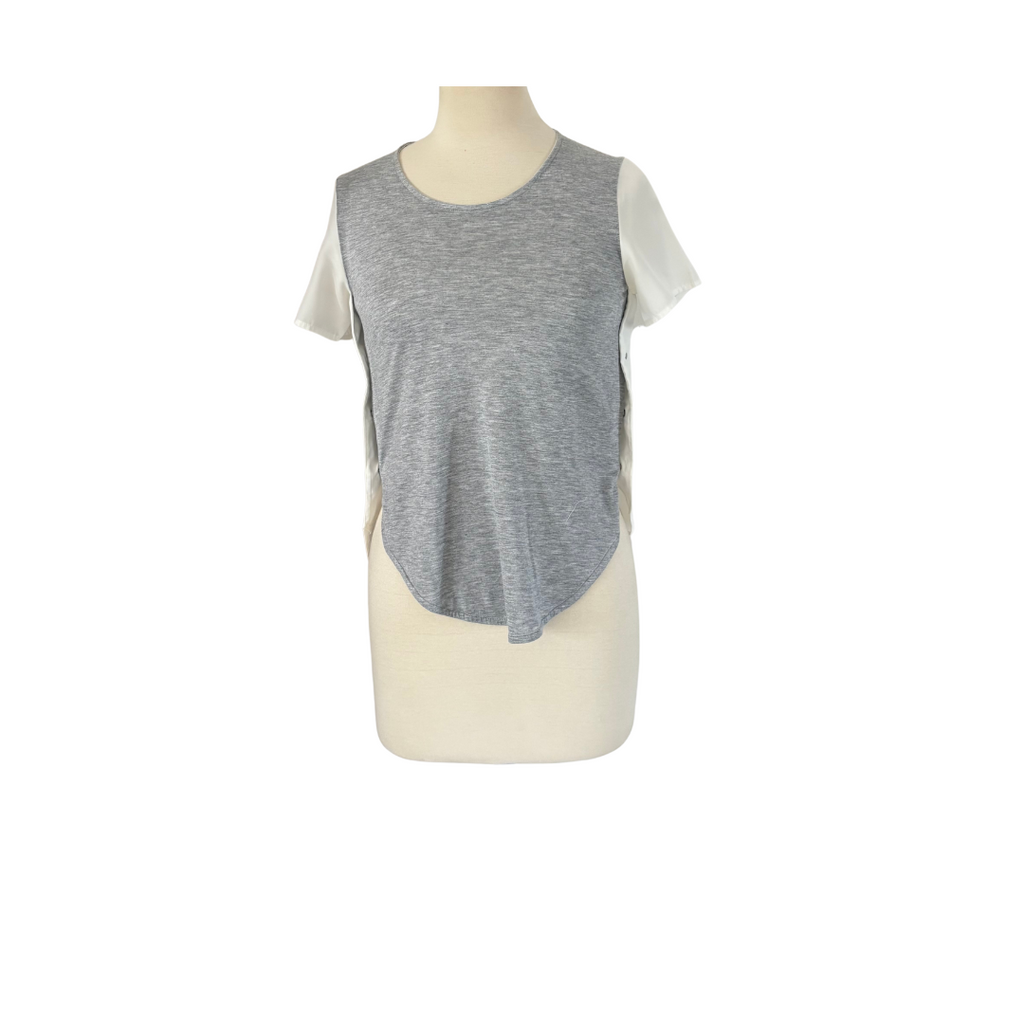 Zara Grey & White Blouse | Gently Used |