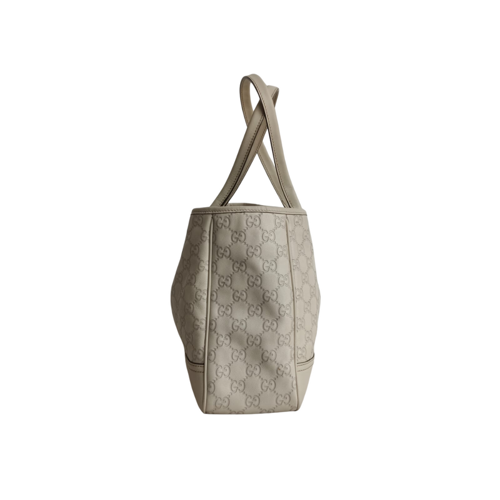 Gucci White Guccissima Leather Tote Bag | Gently Used |