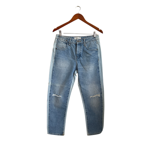 Mango Blue Twotone Boyfriend Straight Leg Jeans | Pre Loved |