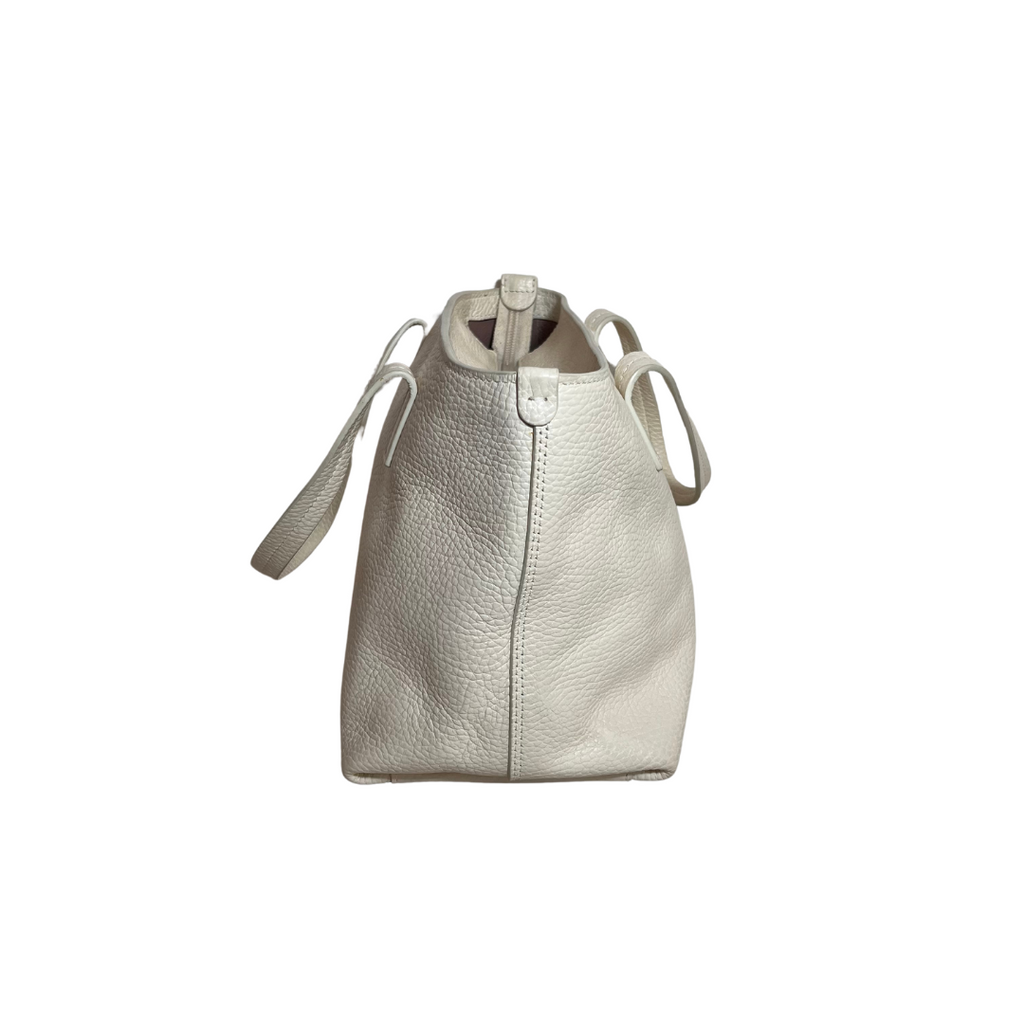 Salvatore Ferragamo Off-white Leather Small Tote Bag | Pre Loved |