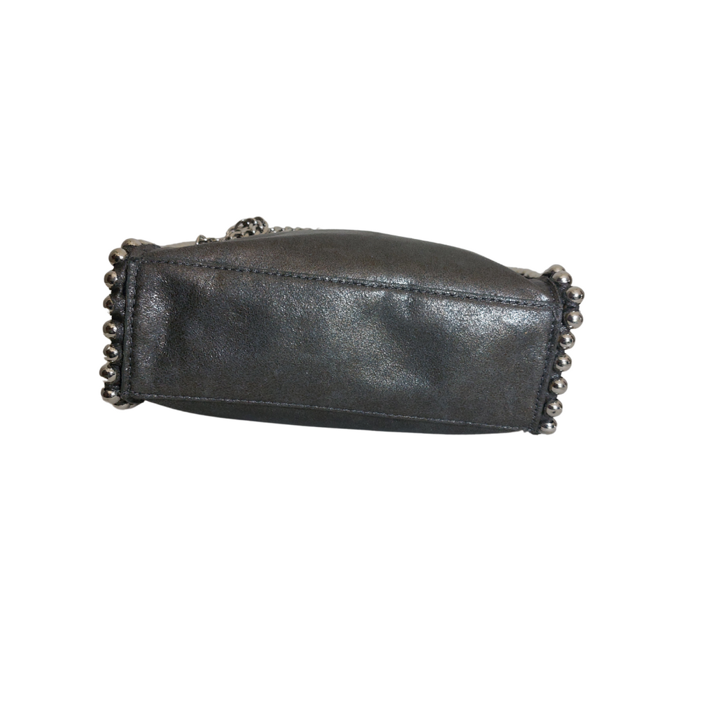 Zara Grey/Metallic Studded Shoulder Bag | Brand New |