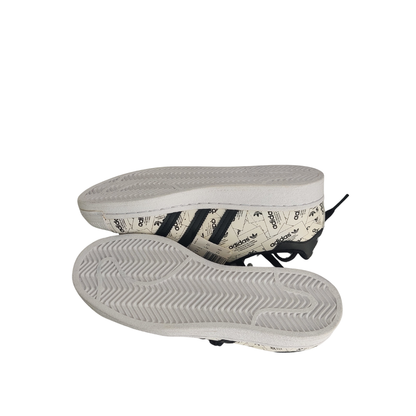 Adidas Cloud White And Black Superstar Label Collage Shoes | Brand New |