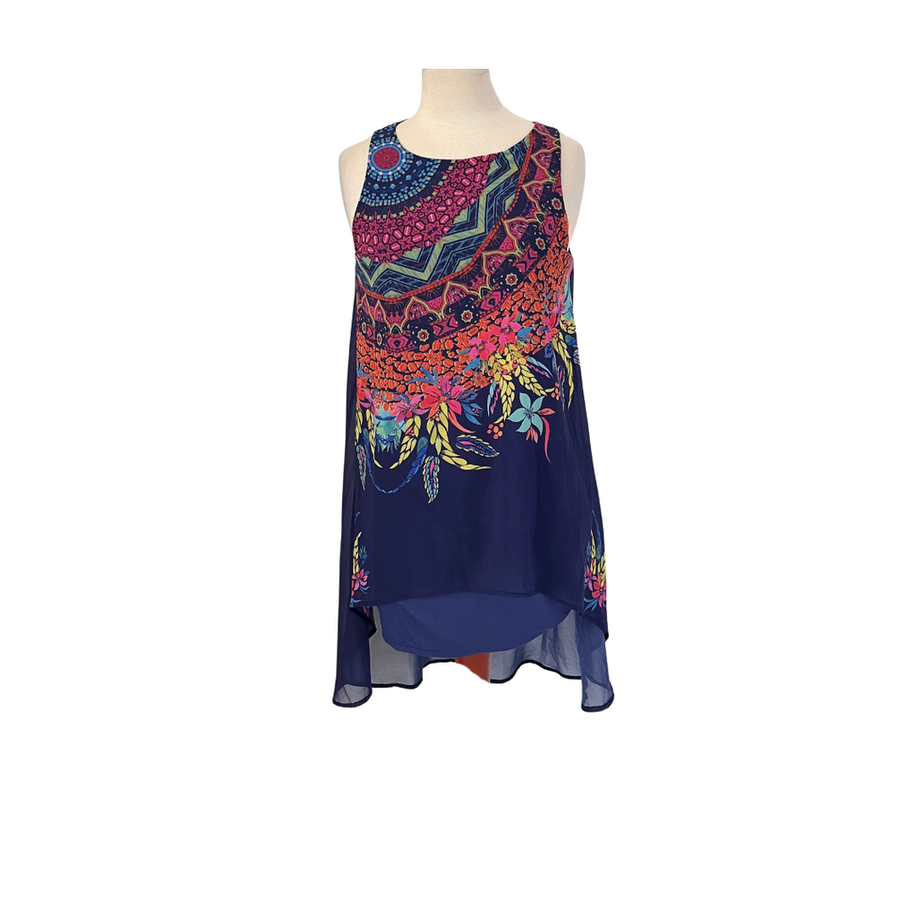 Desigual Blue Printed Sleeveless Midi Dress | Pre Loved |