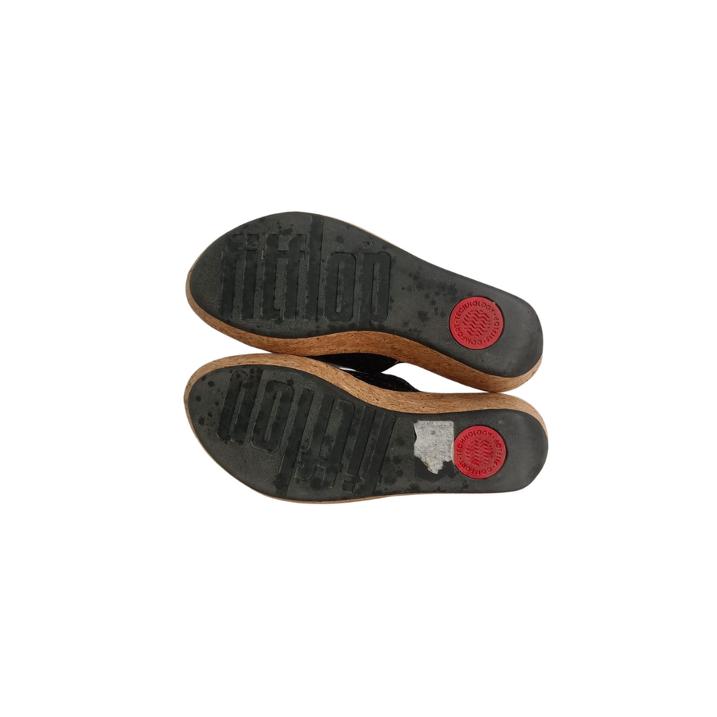 Fitflop Black Slip-On Sandals | Gently Used |