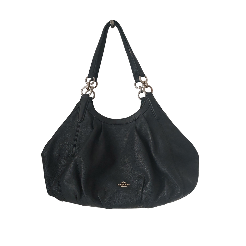 Coach Black Leather Lily Shoulder Bag | Pre Loved |