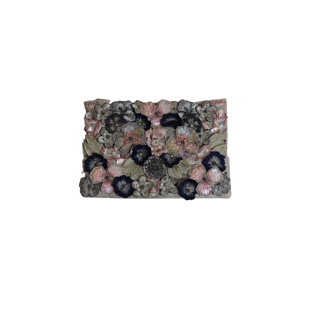 Accessorize Metallic Floral Fabric Shoulder Bag | Pre Loved |