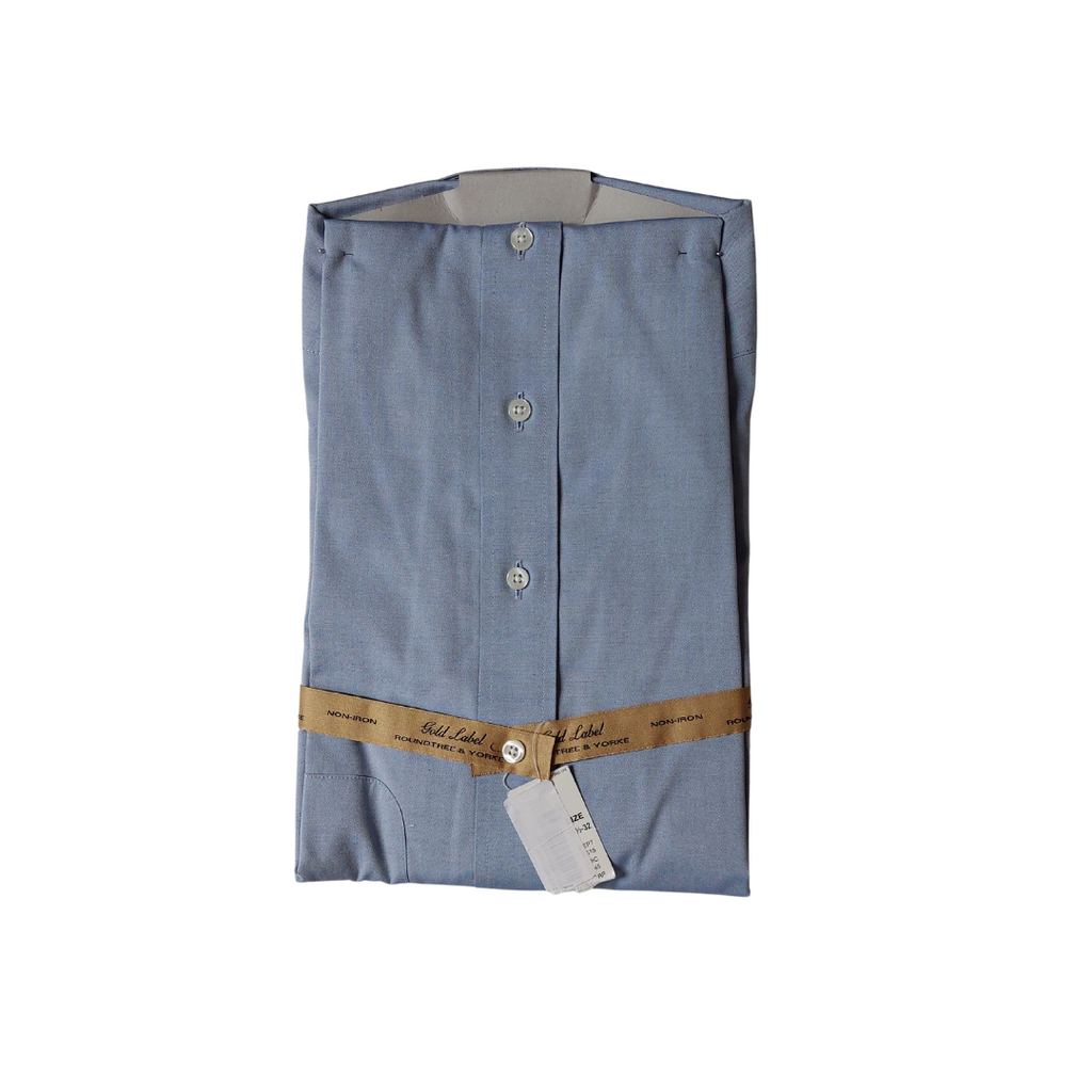 Roundtree & Yorke Blue Men's Collared Shirt | Brand New |