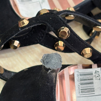 Dune Black Casterly T-Bar Studded Court Shoes | Pre Loved |