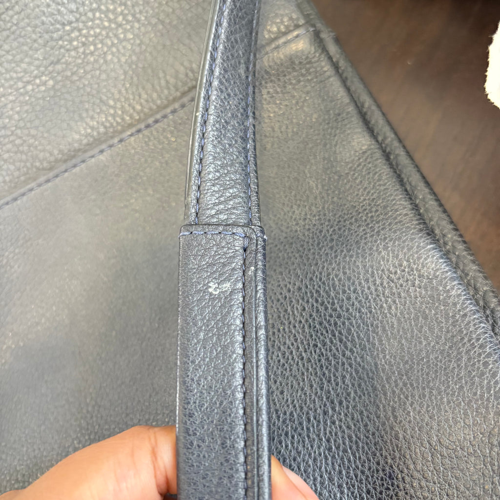 Coach Navy Pebbled Leather 'Isabella' Shoulder Bag | Pre Loved |