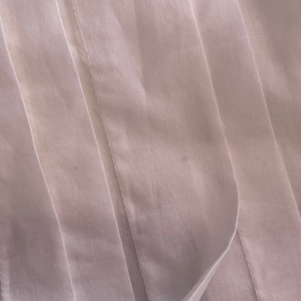 H&M White Pleated Button Down Oversized Top | Gently Used |