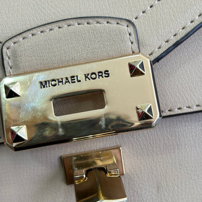 Michael Kors Beige Leather Kinsley Medium Satchel Bag | Pre Loved |