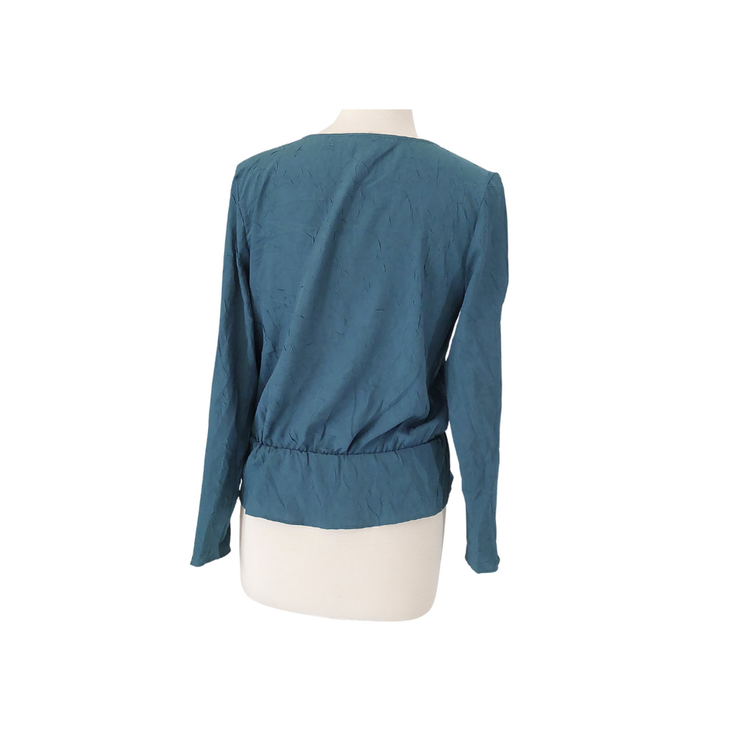 Chelsea Green Textured Wrap Top | Gently Used |