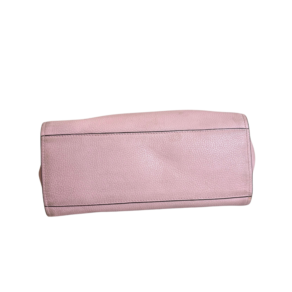 Tory Burch Light Pink Britten Pebbled Leather Crossbody Mini Tote Bag | Pre Loved |