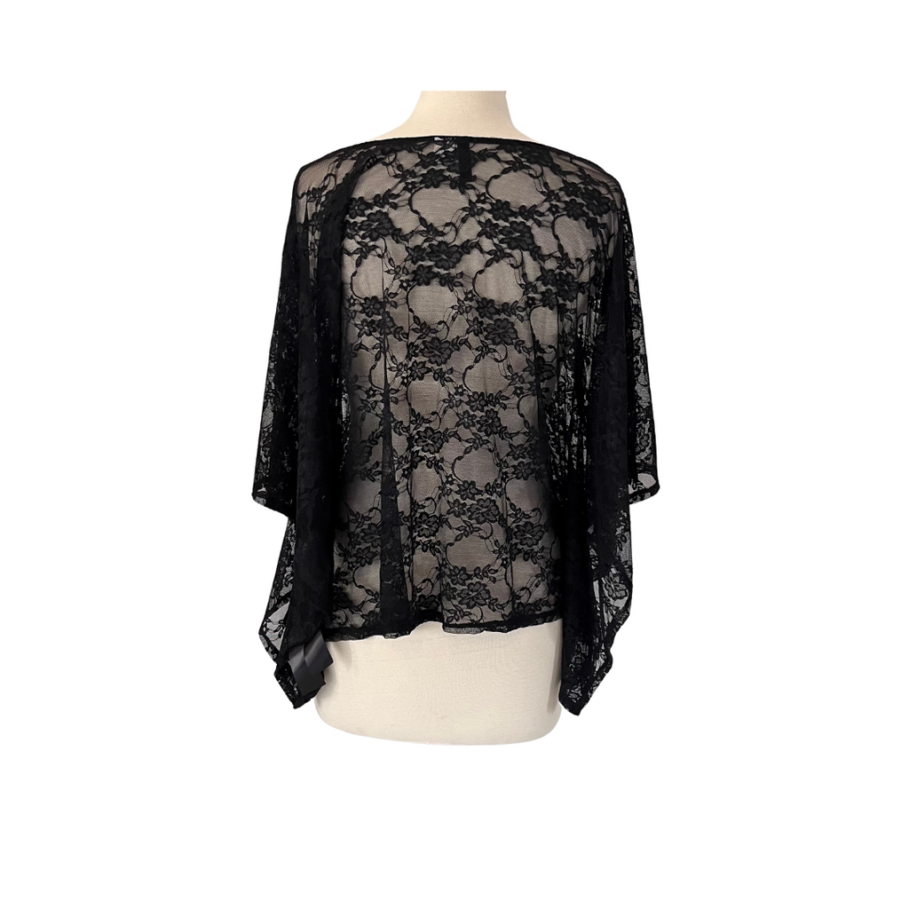 H&M Black Net Poncho Top | Gently Used |