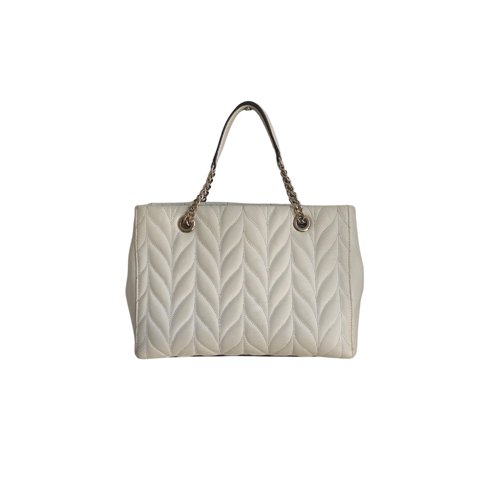 Kate Spade White Meena Leather Briar Lane Quilted Shoulder Bag | Pre Loved |