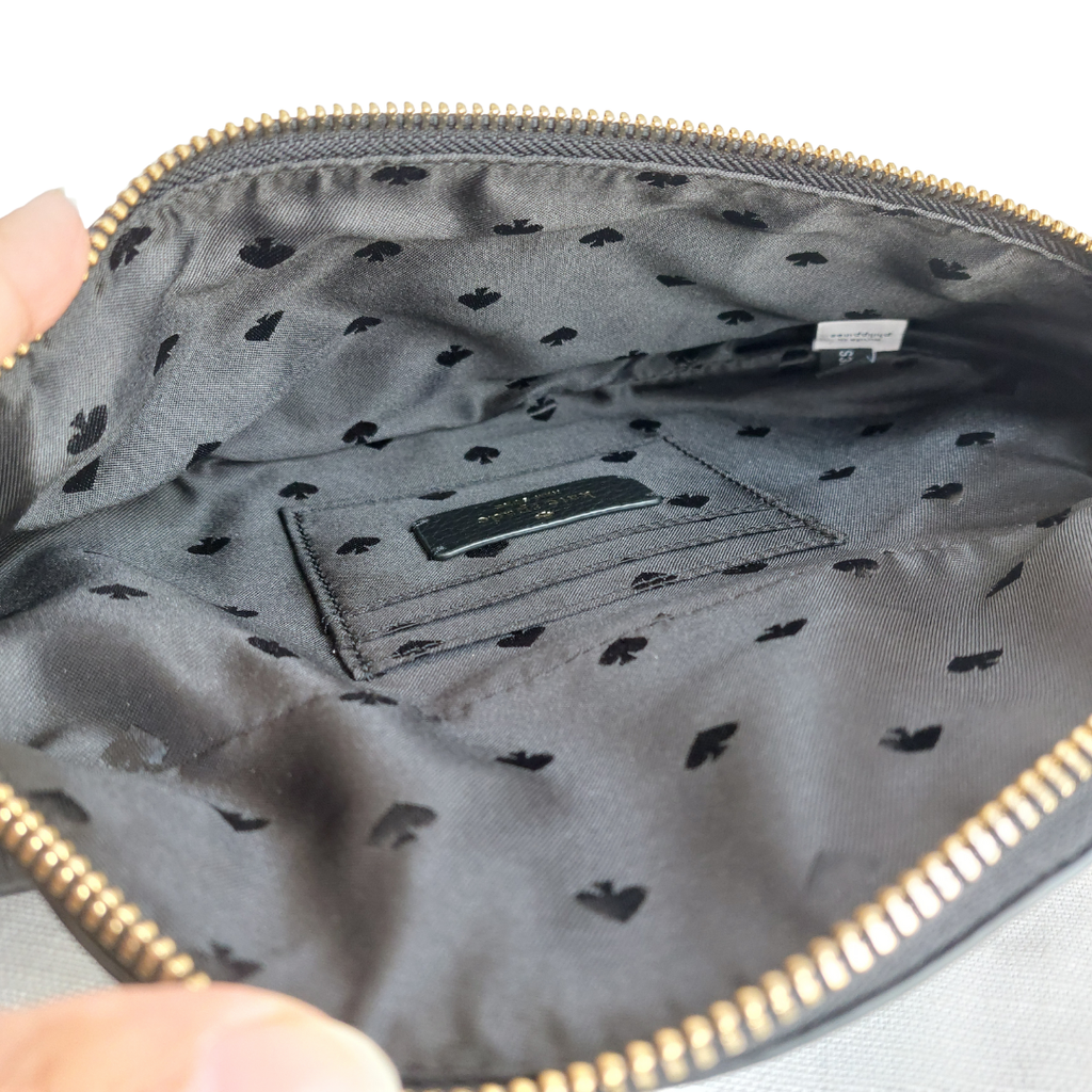 Kate Spade Black Leila Pebbled Leather Belt Bag | Gently Used |