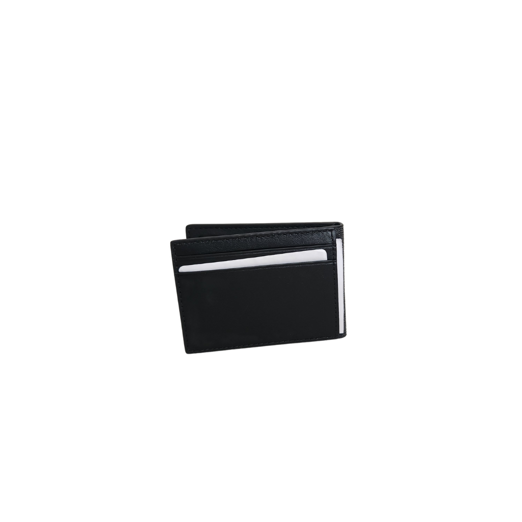 Coach Men's Compact Charcoal & Black Signature Bill fold Wallet | Brand New |