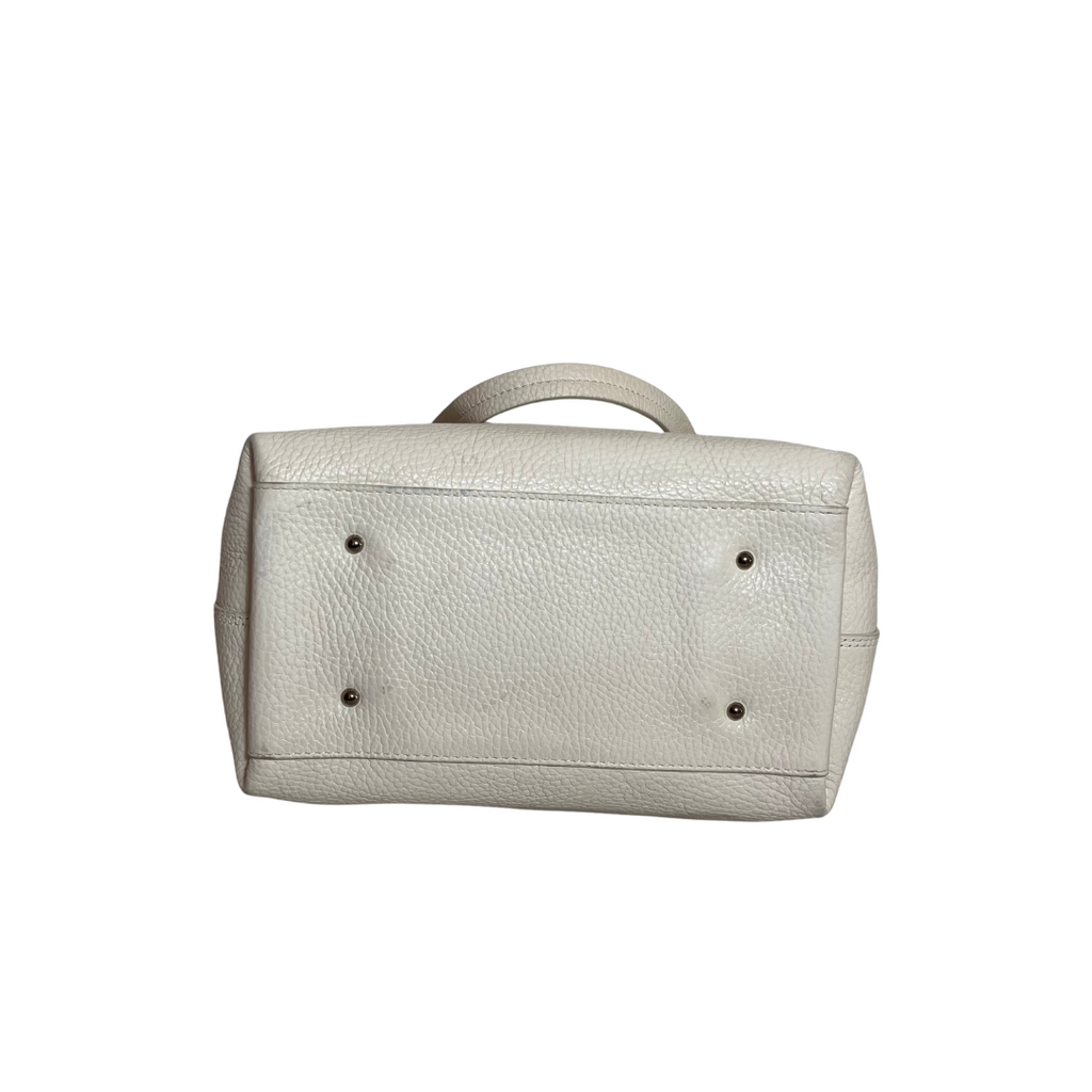 Salvatore Ferragamo Off-white Leather Small Tote Bag | Pre Loved |