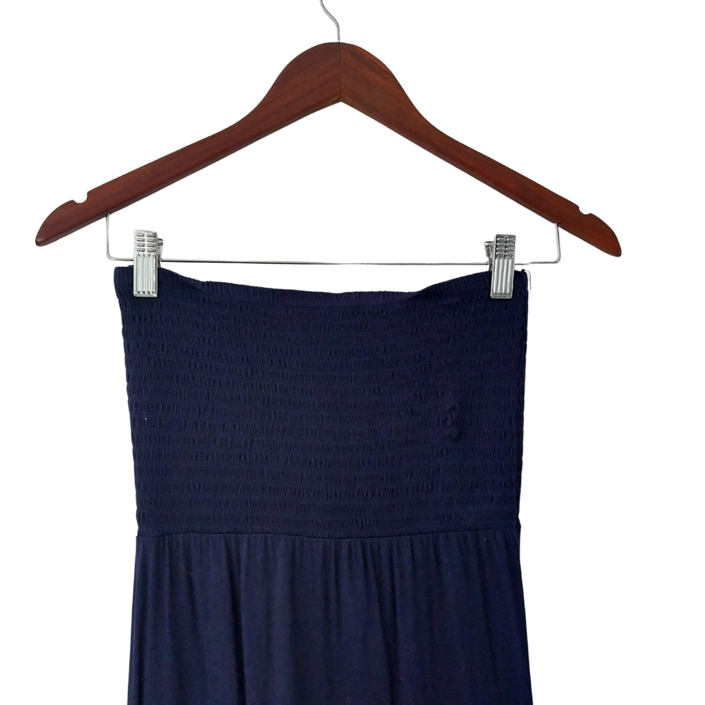 Forever 21 Navy Blue Strapless Maxi Dress | Pre Loved |
