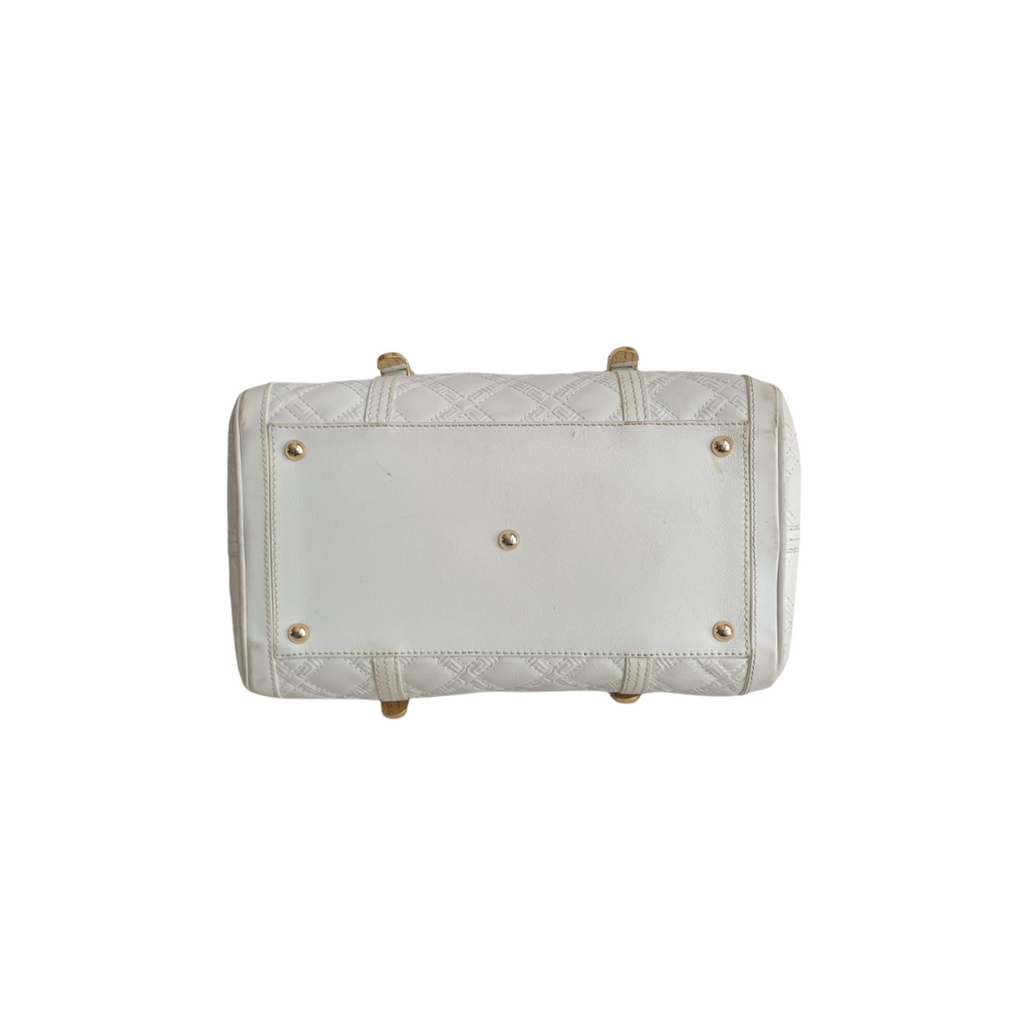 Versace White Leather Studded Handbag | Pre Loved |