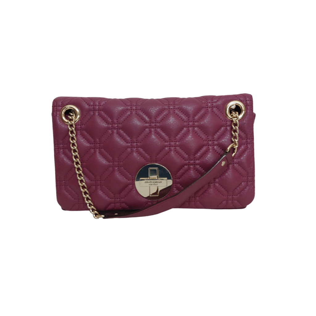 Kate Spade Plum Quilted Leather Shoulder Bag | Gently Used |