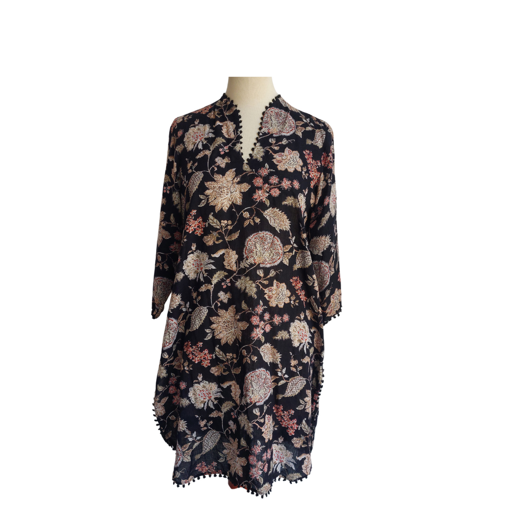Riffat Aliani Black Printed & Lace Detail Co-ord Set | Pre Loved |