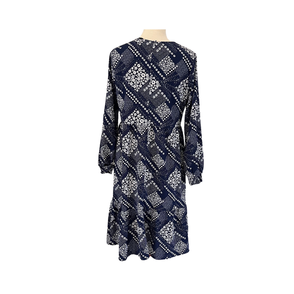 TU Blue & White Floral Printed Midi Dress | Gently Used |