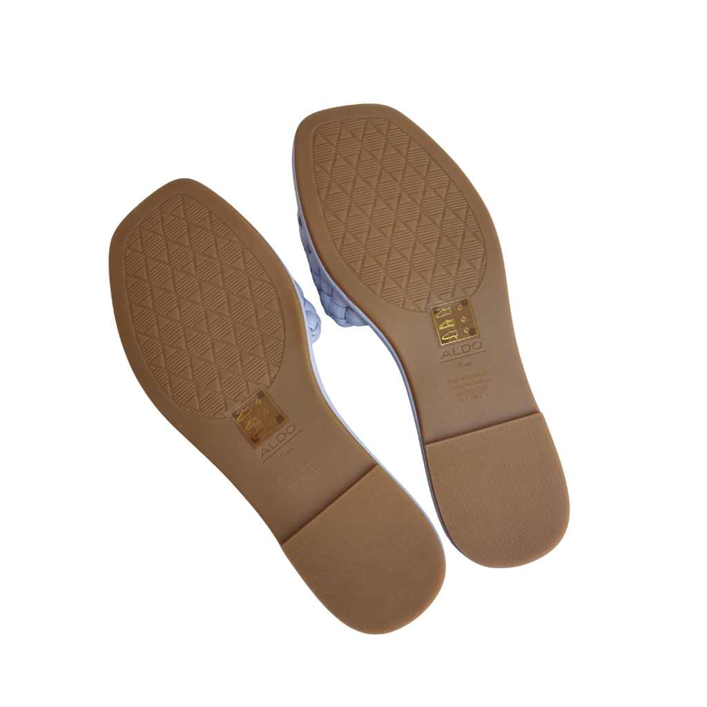 ALDO 'Chicago' Lilac Quilted Slide Sandals | Brand New |