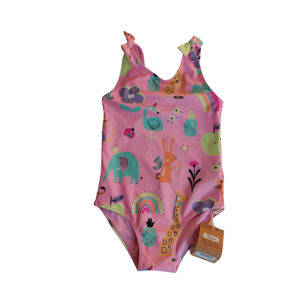 Next Pink Printed Swimsuit (3 Years) | Brand New |