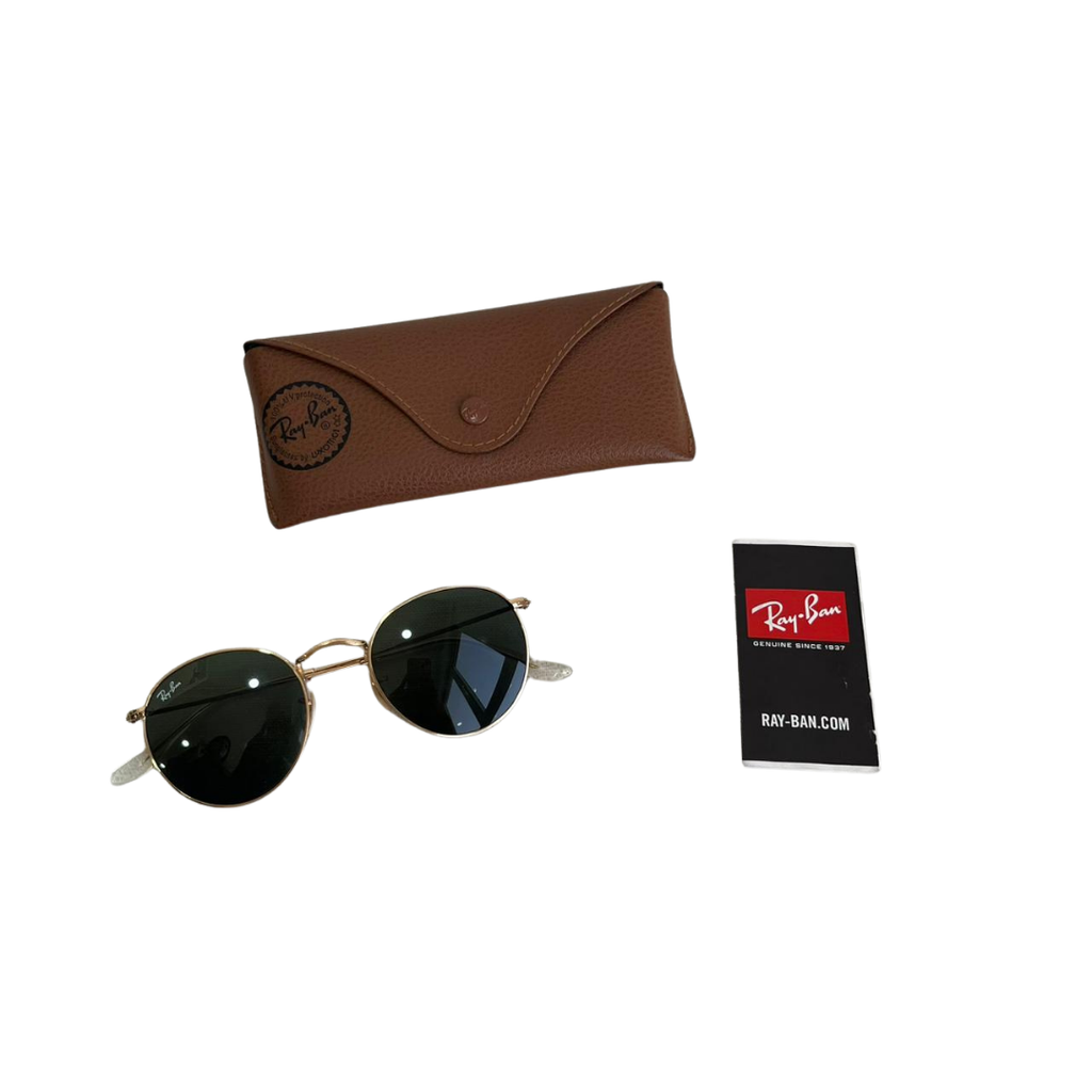 Ray Ban Green RB3447 Round Metal Sunglasses | Gently Used |