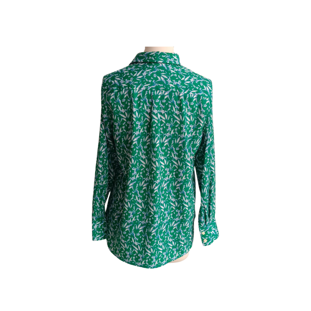 J.Crew Green Floral Printed Button Down Shirt | Like New |