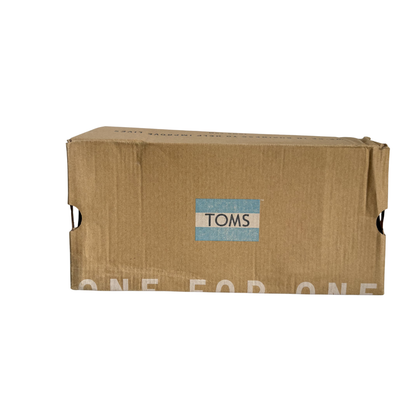 TOMS Blue Slub Chambray Alpargata Open Toe Espadrilles | Brand New |