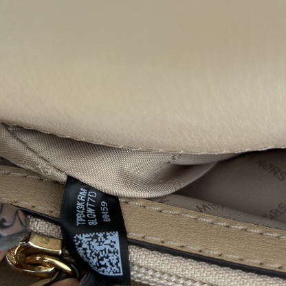 Michael Kors Beige Leather Kinsley Medium Satchel Bag | Pre Loved |