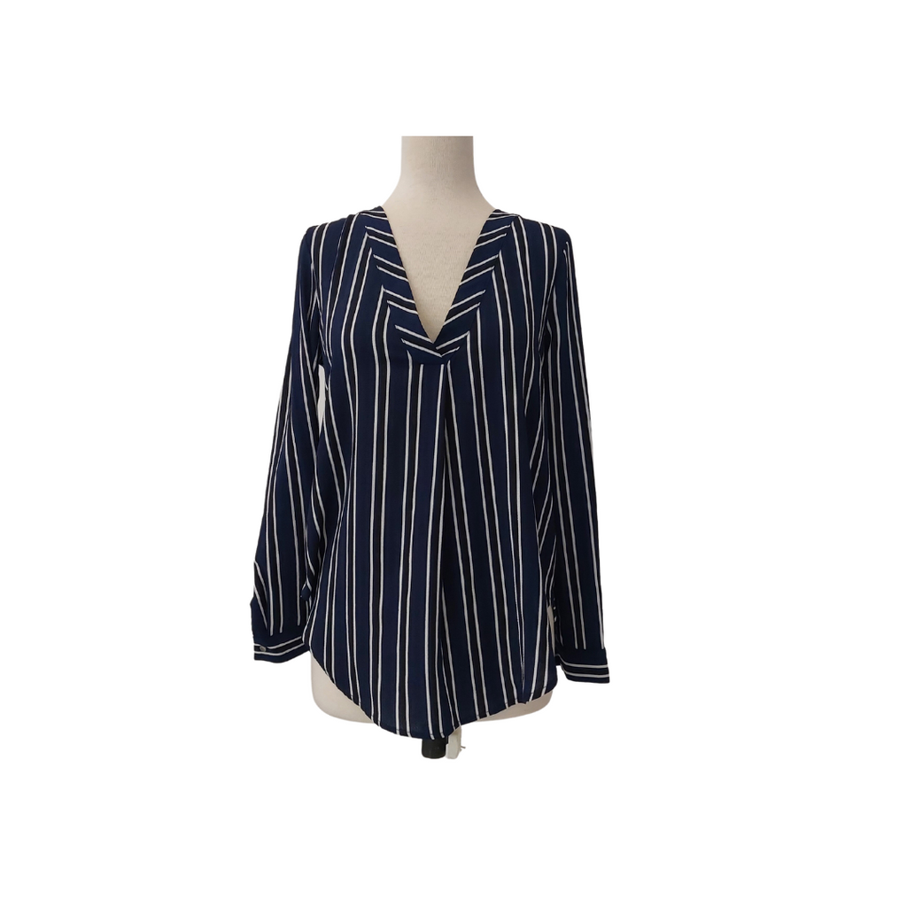 Forever 21 Navy Tri-Colour Striped Top | Gently Used |