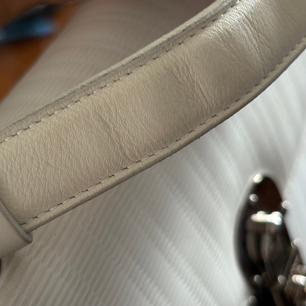 Salvatore Ferragamo White Leather Vintage Top Handle Bag | Pre Loved |