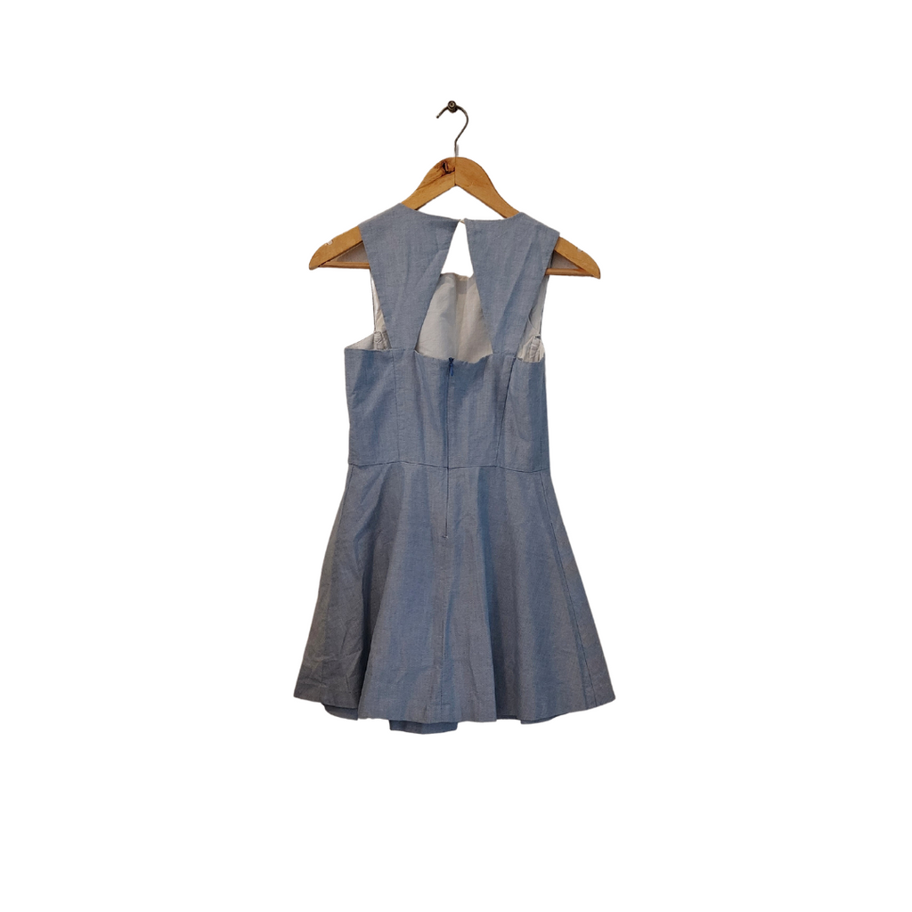 ZARA Light Blue Cut-out Back Short Dress | Gently Used |