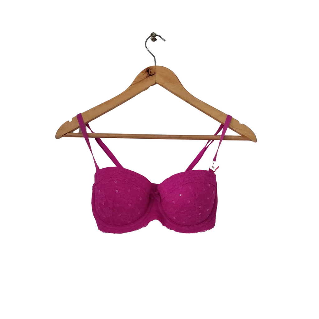 La Senza Hot Pink Sequins Bra | Brand New |